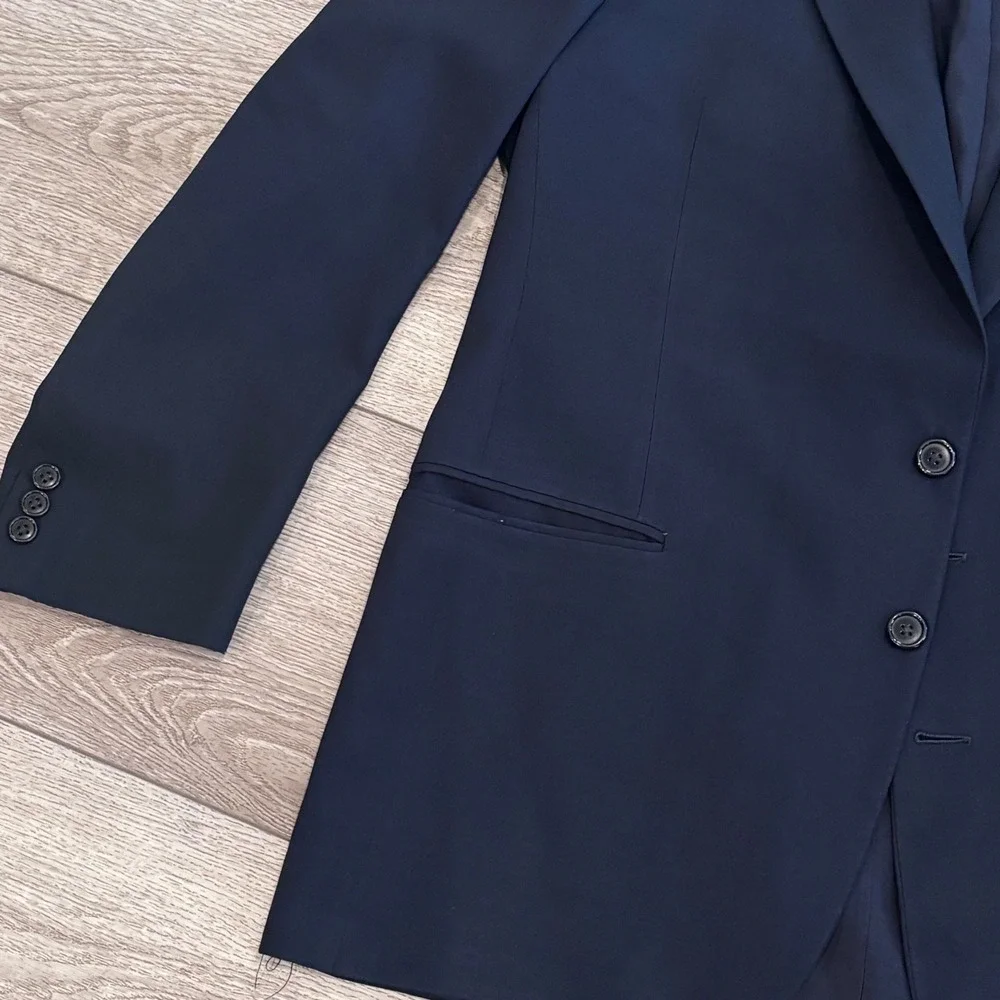 Mani Giorgio Armani‎ Blazer Mens 42R Navy Blue 2 Button Saks Fifth Avenue Italy